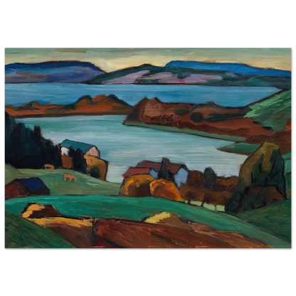 STAFFELSEE 1934 - Gabriele Munter Brushed Aluminum Print - 70x100 cm / 28x40 inches | Gabriele Munter Aluminum Print | Gabriele Munter Prints