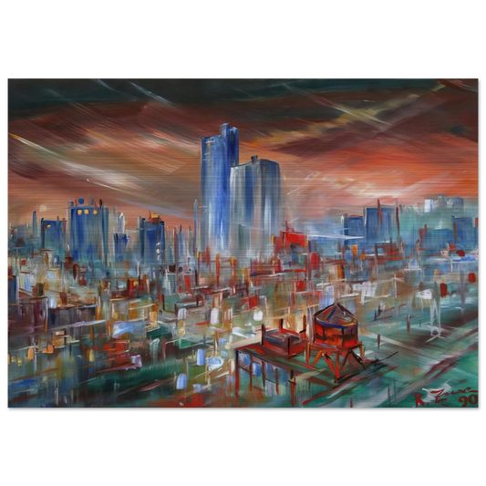 Big City - Konrad Zuse Brushed Aluminum Print - 70x100 cm / 28x40 inches | Konrad Zuse Aluminum Print | Konrad Zuse Prints