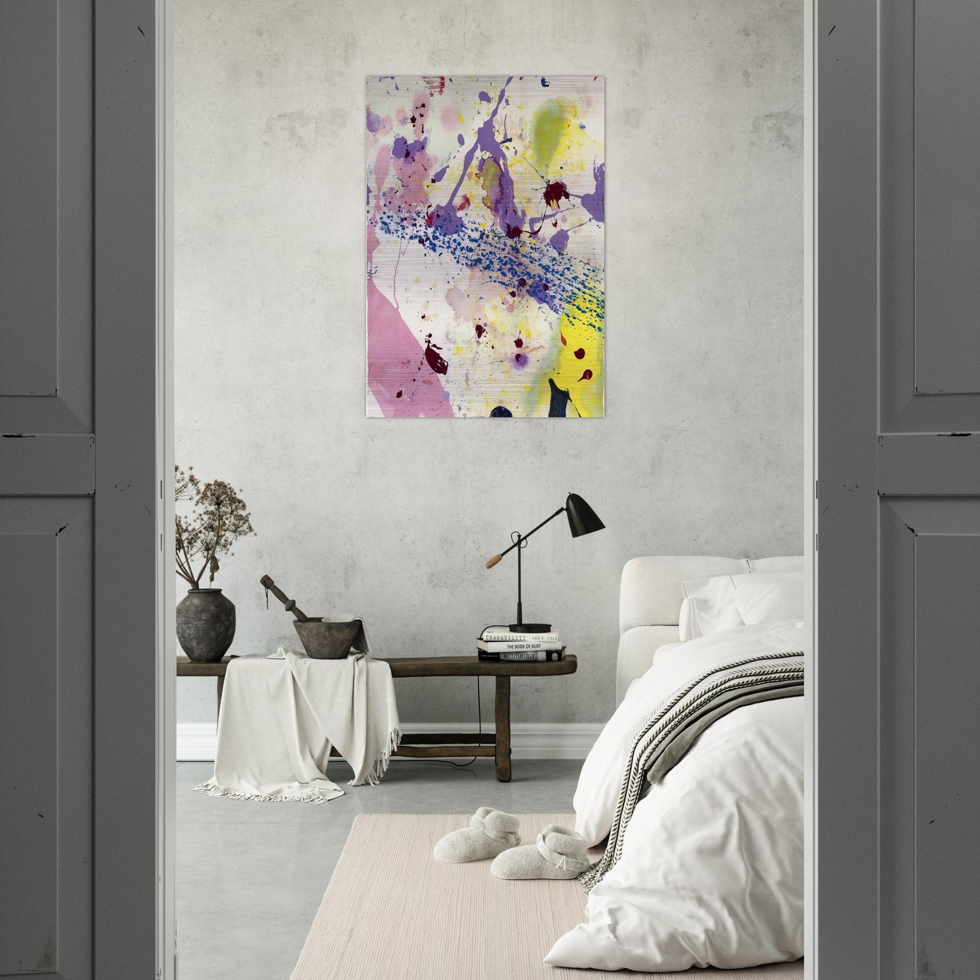 Untitled  SF 90-342  - Sam Francis Brushed Aluminum Print - 70x100 cm / 28x40 inches | Sam Francis Aluminum Print | Sam Francis Prints