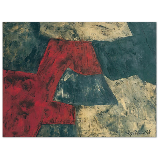 Serge Poliakoff - Composition - 1958  75x100 cm / 30x40inches Fine Art Poster