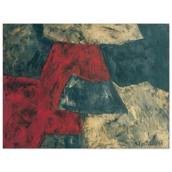 Serge Poliakoff - Composition - 1958  75x100 cm / 30x40inches Fine Art Poster