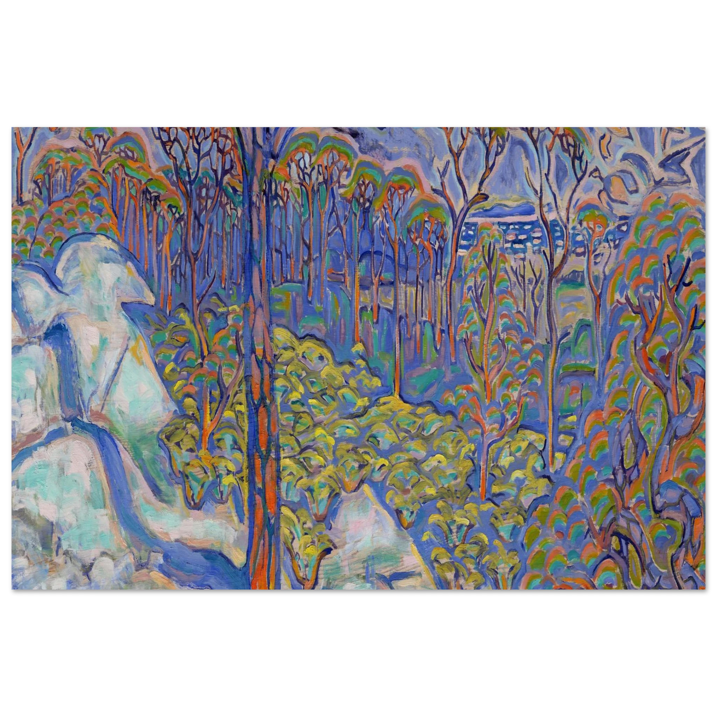Walter Inglis Anderson - Walter Anderson Wall art - 28x43  cm / XL (11x17 inches) - Premium Wooden Framed Poster With Fine Art Paper-canvas - Black frame