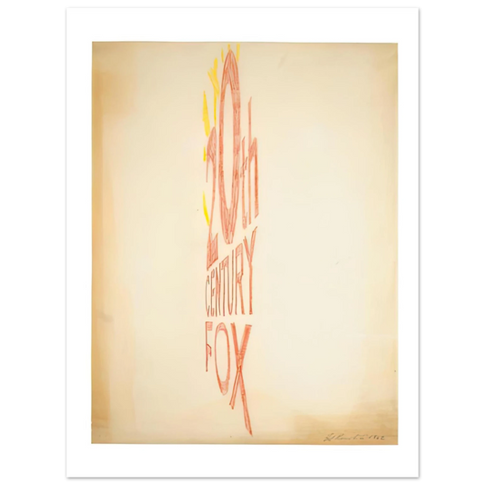 Edward Ruscha - ANGLE STUDY LARGE TRADEMARK 1962  75x100 cm / 30x40inches Fine Art Poster