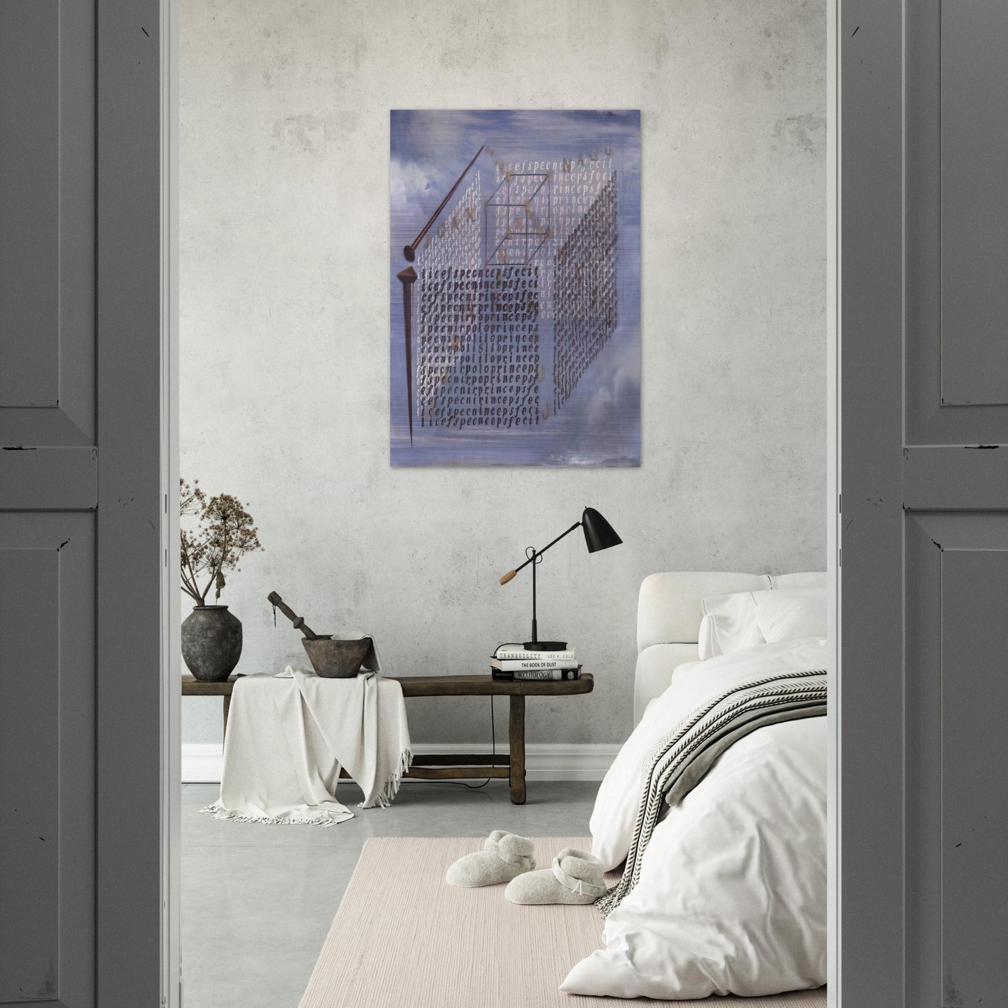 A PROPOS OF THE TREATISE ON CUBIC FORM BY JUAN DE HERRERA - Salvador Dali Brushed Aluminum Print - 70x100 cm / 28x40 inches | Salvador Dali Aluminum Print | Salvador Dali Prints