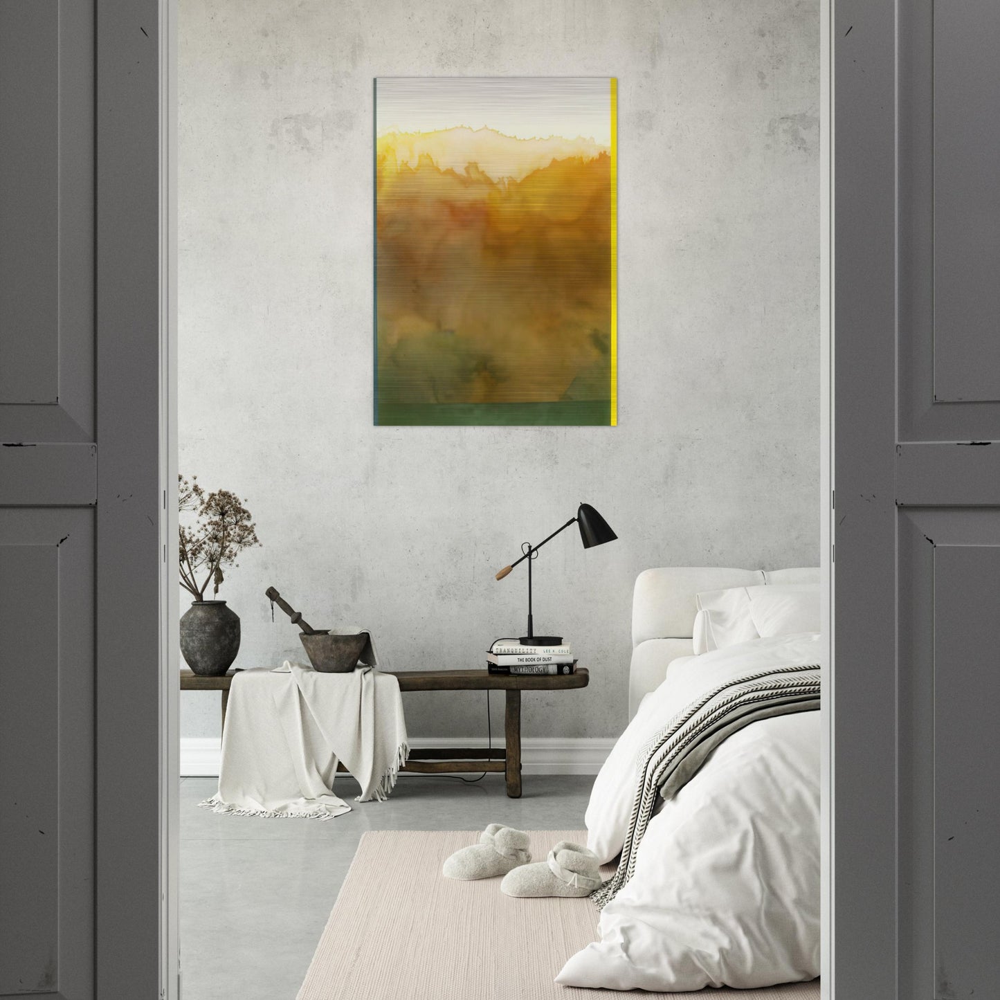 Turtle - 1977 - Ronnie Landfield Brushed Aluminum Print - 70x100 cm / 28x40 inches | Ronnie Landfield Aluminum Print | Ronnie Landfield Prints