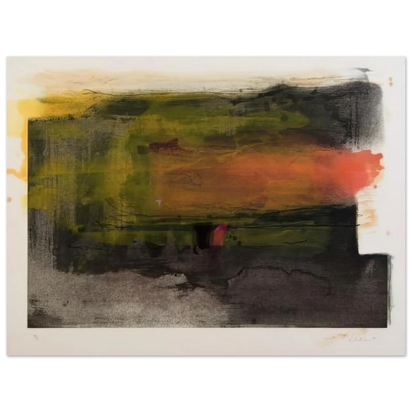 Helen Frankenthaler - Deep Sun - 1983 Wall art - 30x40 cm / 12x16 Inches - Fine Art Poster - -