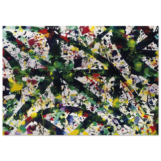 Green Buddha - Sam Francis Brushed Aluminum Print - 70x100 cm / 28x40 inches | Sam Francis Aluminum Print | Sam Francis Prints