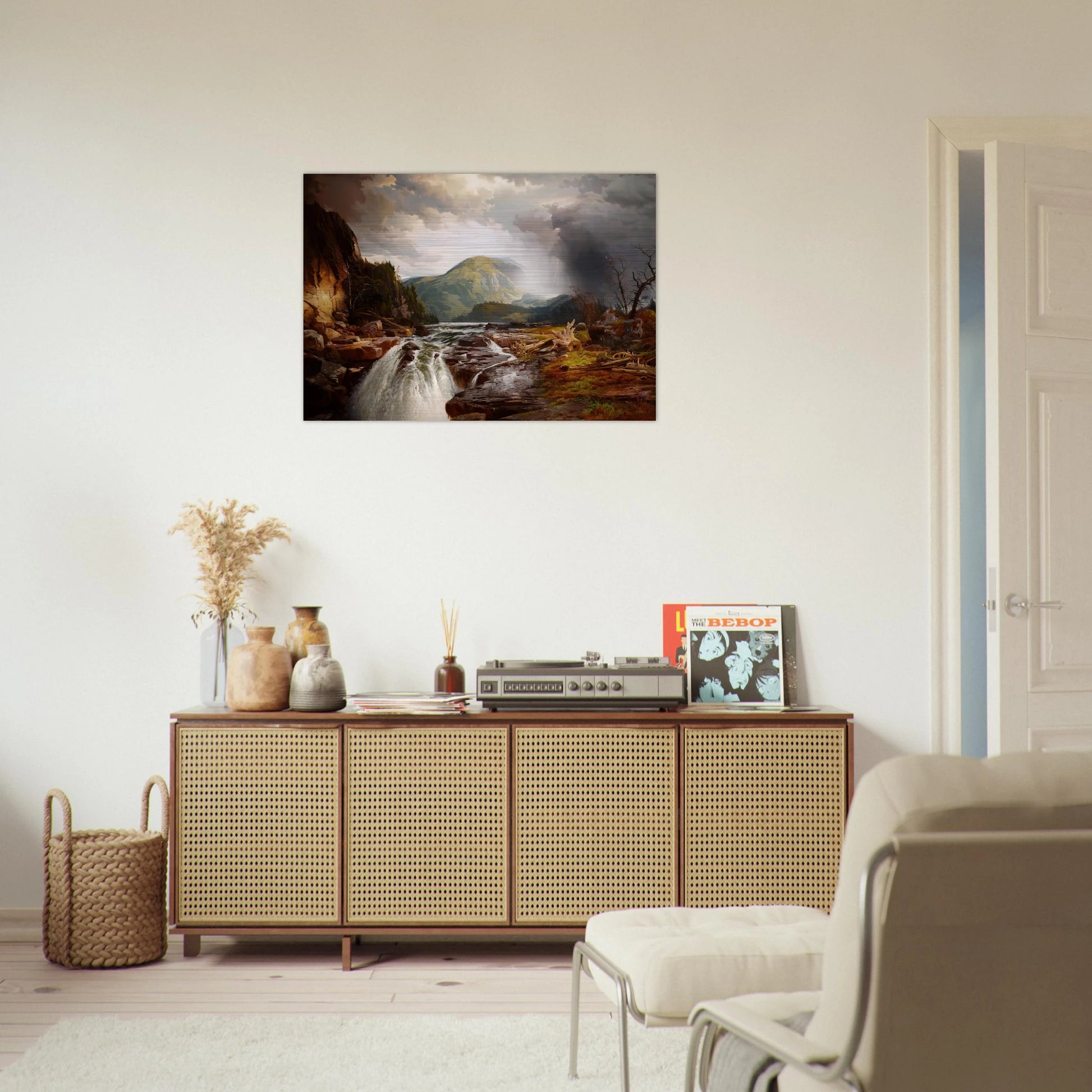 The Wilds of Lake Superior - Thomas Moran Brushed Aluminum Print - 70x100 cm / 28x40 inches | Thomas Moran Aluminum Print | Thomas Moran Prints