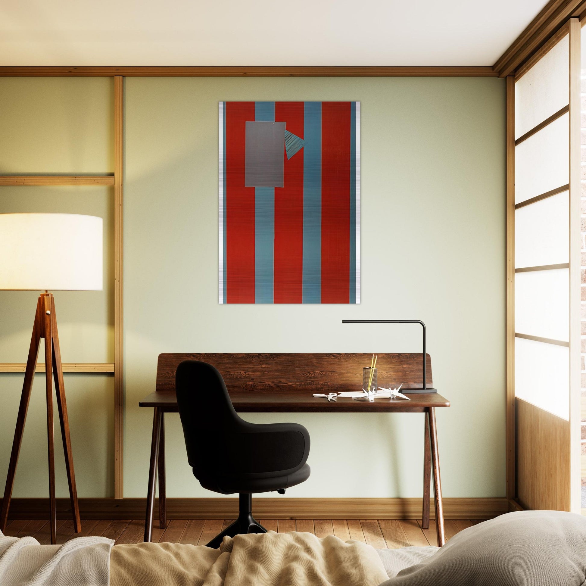 Castle Banner 5 - Sam Gilliam Brushed Aluminum Print - 70x100 cm / 28x40 inches | Sam Gilliam Aluminum Print | Sam Gilliam Prints
