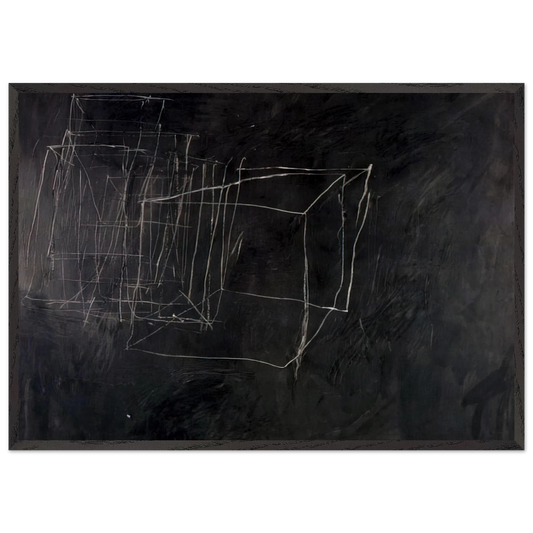 Night Watch - Cy Twombly 70x100 cm / 28x40 inches Framed Art Print – Black Wooden Frame