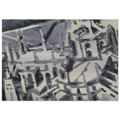 TOWNSCAPE M9 1968 - Gerhard Richter Brushed Aluminum Print - 70x100 cm / 28x40 inches | Gerhard Richter Aluminum Print | Gerhard Richter Prints