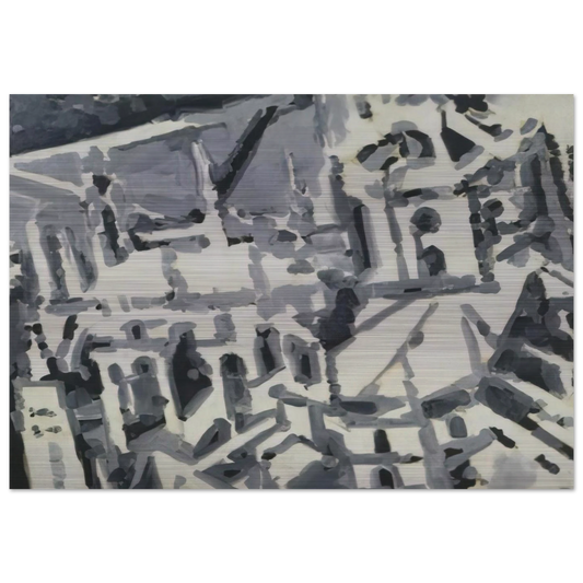 TOWNSCAPE M9 1968 - Gerhard Richter Brushed Aluminum Print - 70x100 cm / 28x40 inches | Gerhard Richter Aluminum Print | Gerhard Richter Prints