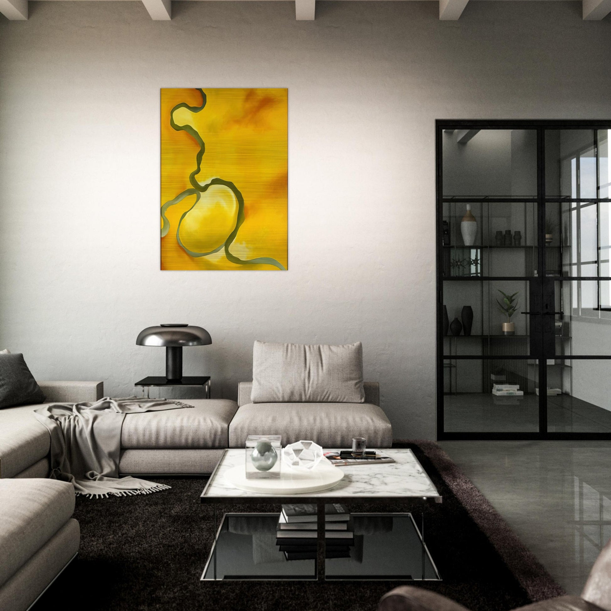 Green, Yellow and Orange - Georgia O'Keeffe Brushed Aluminum Print - 70x100 cm / 28x40 inches | Georgia O'Keeffe Aluminum Print | Georgia O'Keeffe Prints