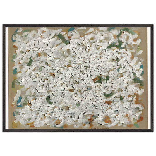 Untitled - 1963 N7 - Robert Ryman 70x100 cm / 28x40 inches Framed Art Print – Black Wooden Frame