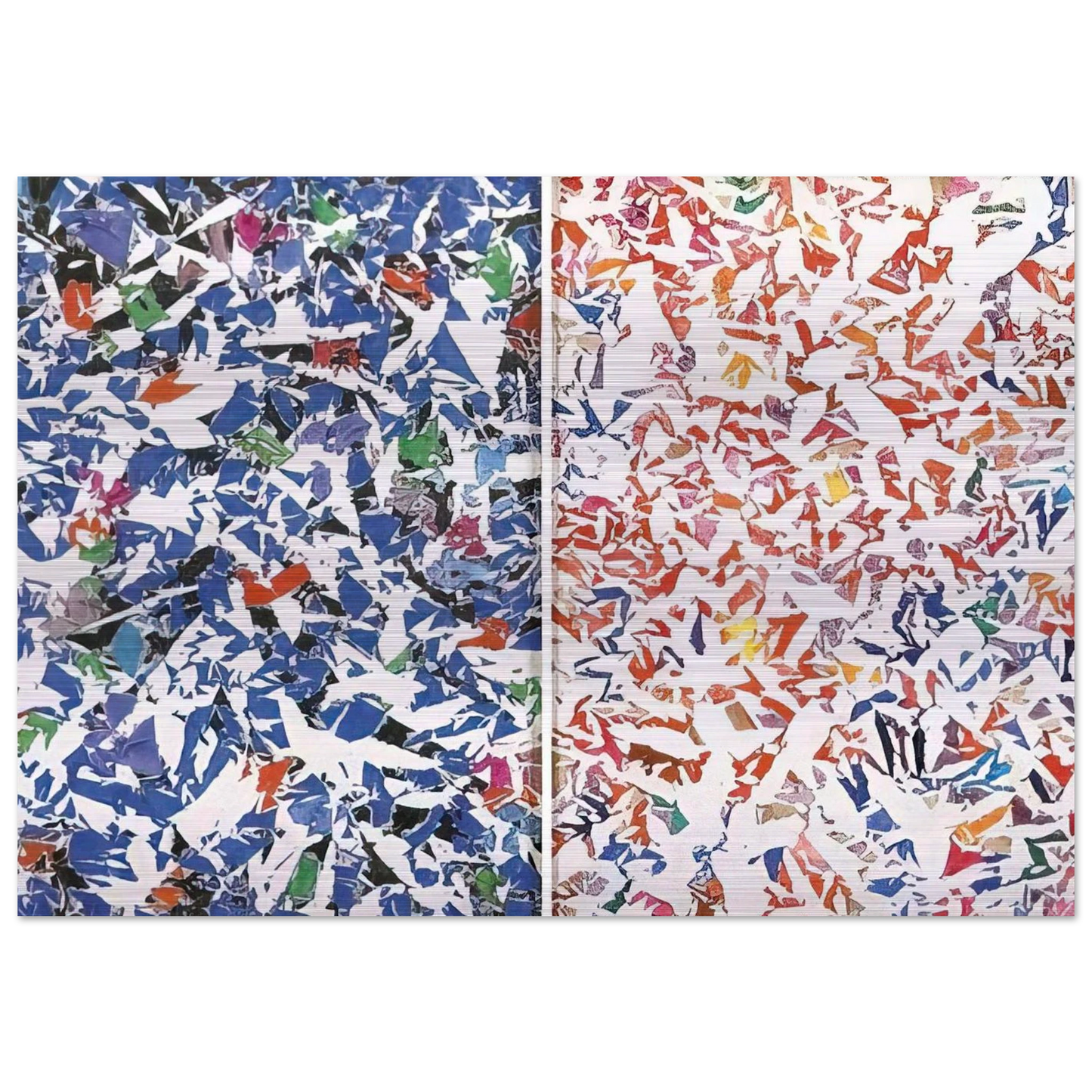 Blanc - Tachisme - Simon Hantai Brushed Aluminum Print - 70x100 cm / 28x40 inches | Simon Hantai Aluminum Print | Simon Hantai Prints