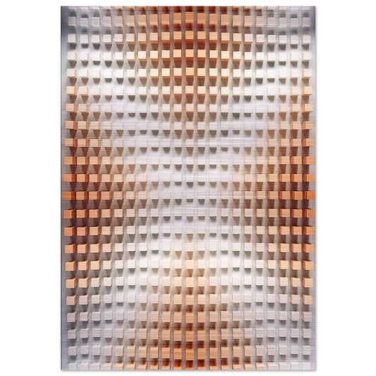 Rilievo cromodinamico - Op Art - Dadamaino Brushed Aluminum Print - 70x100 cm / 28x40 inches | Dadamaino Aluminum Print | Dadamaino Prints