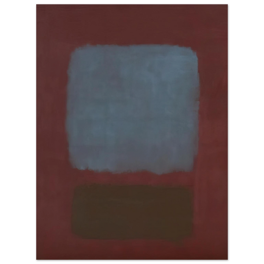Mark Rothko - No. 37No. 19 Slate Blue and Brown on Plum - 1958 Wall Art - 21x29.7 cm / 8x12" - Fine Art Poster-canvas - -
