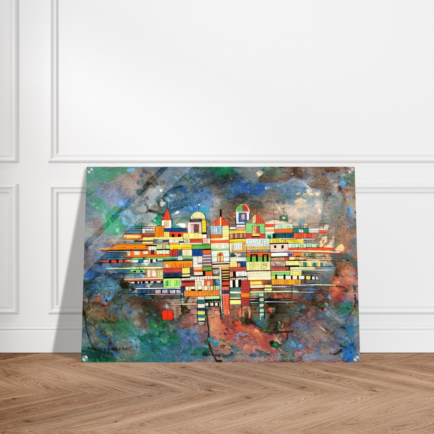 CITY 1954 - Rene Portocarrero Acrylic Print - 70x100 cm / 28x40″ inches