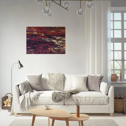 The Red Maple - 1914 - A.Y. Jackson Brushed Aluminum Print - 70x100 cm / 28x40 inches | A.Y. Jackson Aluminum Print | A.Y. Jackson Prints