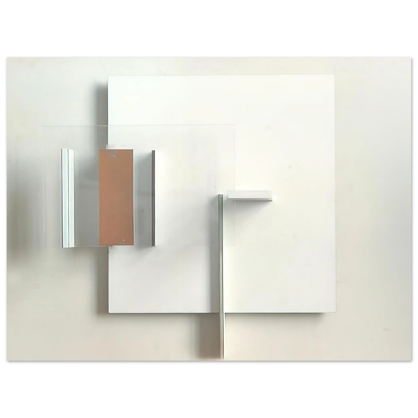 Victor Pasmore - ABSTRACT IN WHITE BLACK AND OCHRE 1962  75x100 cm / 30x40inches Fine Art Poster