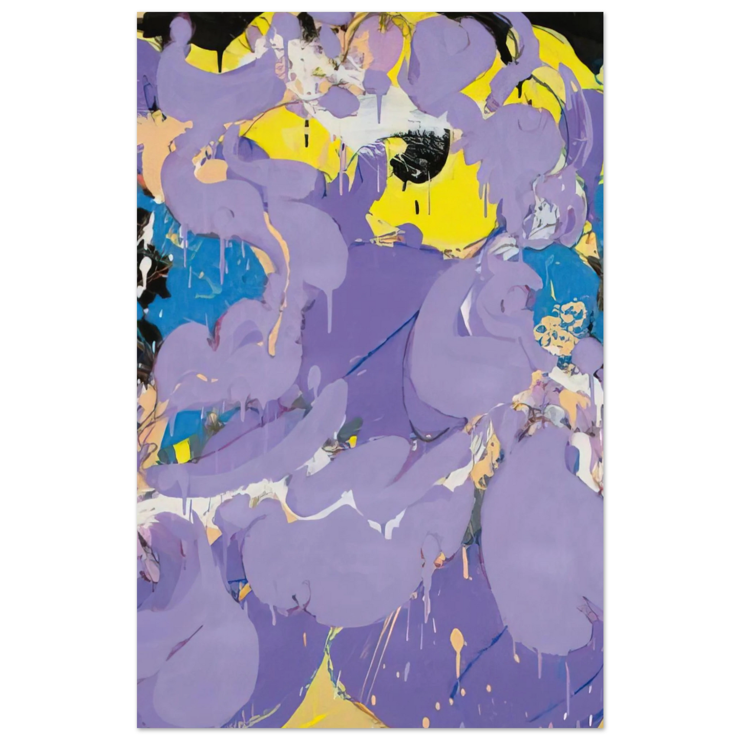 Helen Frankenthaler - Untitled - 1978 Wall art - 27x35 cm / 11x14 inches - Premium Wooden Framed Poster With Fine Art Paper-canvas - White frame