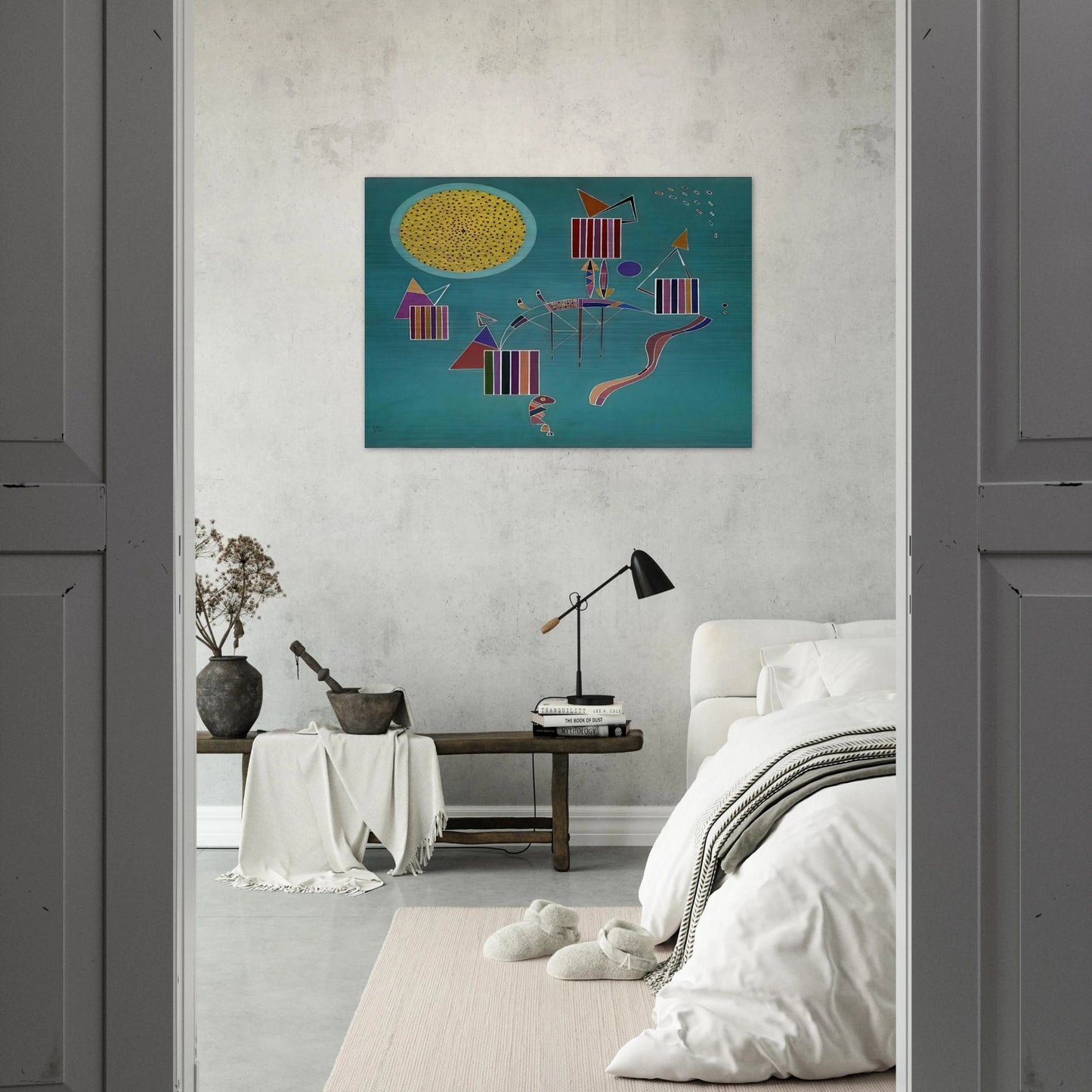 INTIME MESSAGE 1942 - Wassily Kandinsky Brushed Aluminum Print - 70x100 cm / 28x40 inches | Wassily Kandinsky Aluminum Print | Wassily Kandinsky Prints