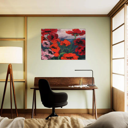 Large Poppies - Emil Nolde Brushed Aluminum Print - 70x100 cm / 28x40 inches | Emil Nolde Aluminum Print | Emil Nolde Prints