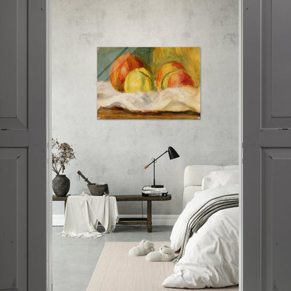 Still Life with Apples and Pomegranates - Pierre-Auguste Renoir Acrylic Print - 70x100 cm / 28x40″ inches
