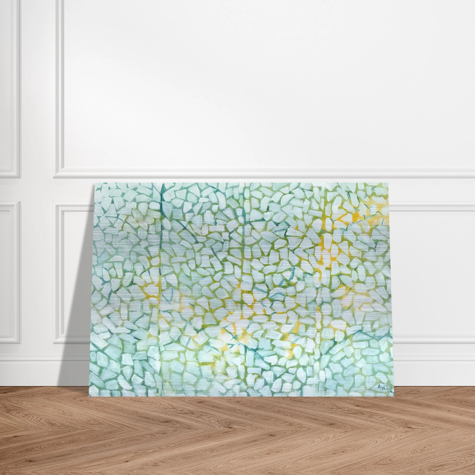 WHITE DAISIES RHAPSODY 1973 - Alma Woodsey Thomas Brushed Aluminum Print - 70x100 cm / 28x40 inches | Alma Woodsey Thomas Aluminum Print | Alma Woodsey Thomas Prints