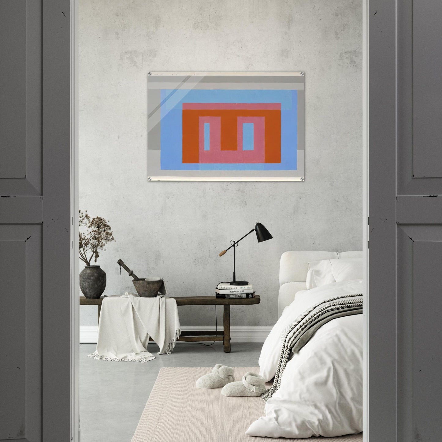 ADOBE VARIANT LUMINOUS DAY 1952 - Josef Albers Acrylic Print - 70x100 cm / 28x40″ inches | Josef Albers Wall Art | Josef Albers Prints