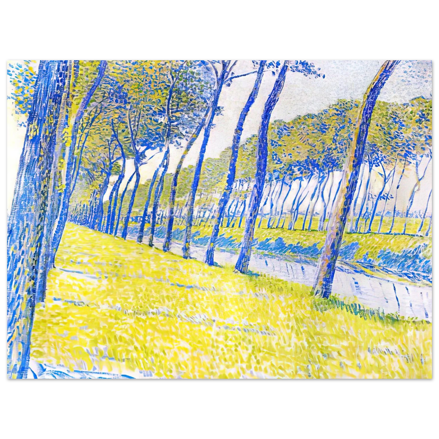 Theo van Rysselberghe - CANAL IN FLANDERS 1894  75x100 cm / 30x40inches Fine Art Poster