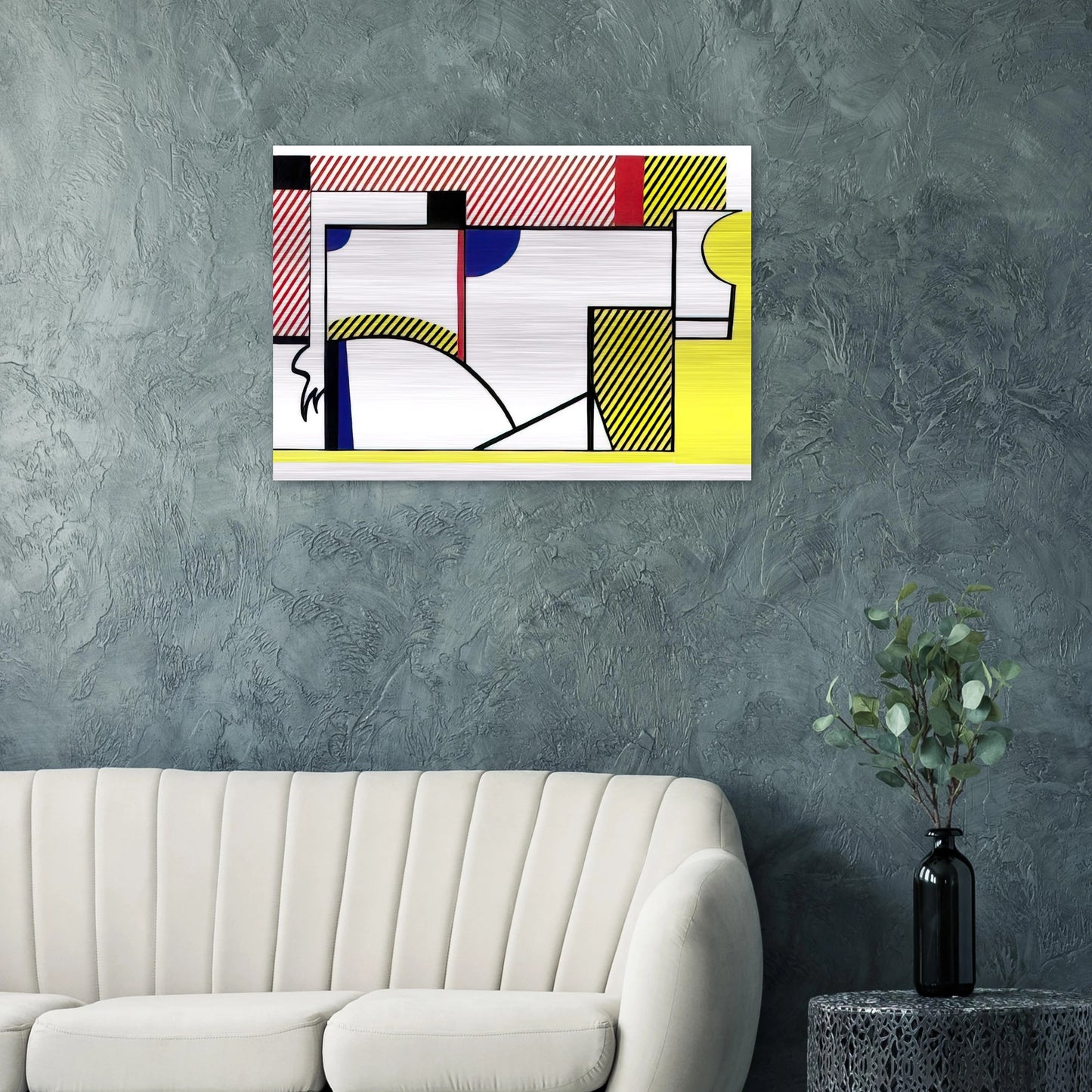 BULL VI 1973 - Roy Lichtenstein Brushed Aluminum Print - 70x100 cm / 28x40 inches | Roy Lichtenstein Aluminum Print | Roy Lichtenstein Prints
