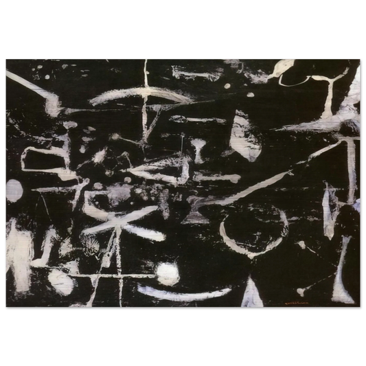 Untitled - Art Informel - Jiro Yoshihara Brushed Aluminum Print - 70x100 cm / 28x40 inches | Jiro Yoshihara Aluminum Print | Jiro Yoshihara Prints