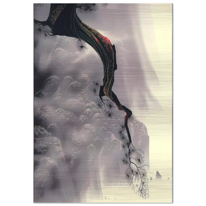 Through the Fog - Eyvind Earle Brushed Aluminum Print - 70x100 cm / 28x40 inches | Eyvind Earle Aluminum Print | Eyvind Earle Prints