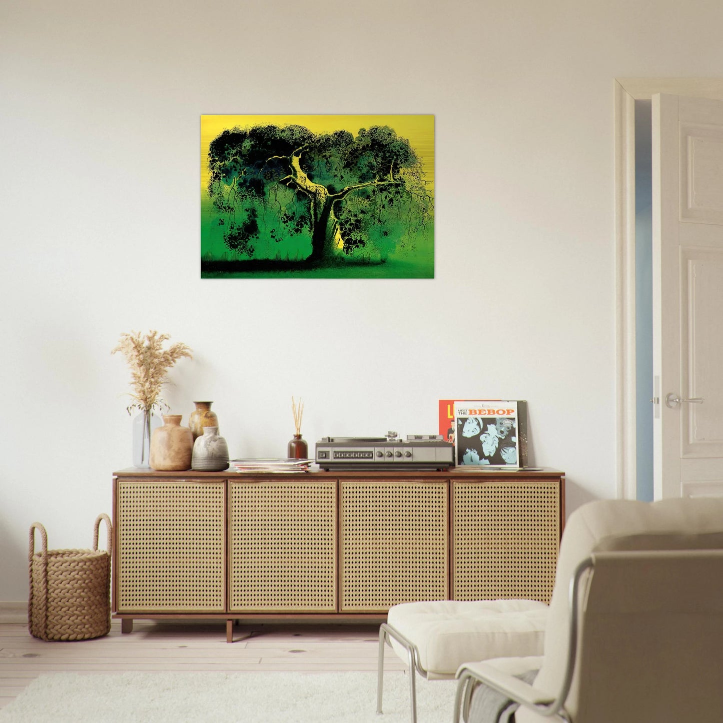 Sycamore - Eyvind Earle Brushed Aluminum Print - 70x100 cm / 28x40 inches | Eyvind Earle Aluminum Print | Eyvind Earle Prints