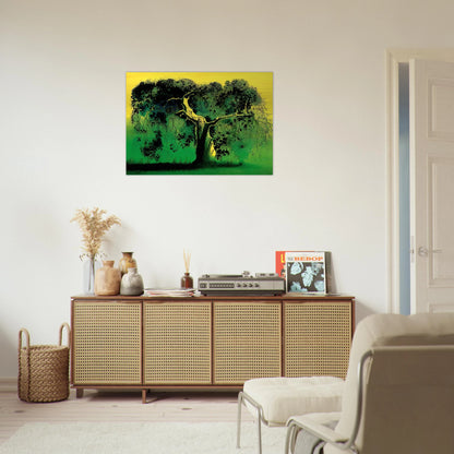 Sycamore - Eyvind Earle Brushed Aluminum Print - 70x100 cm / 28x40 inches | Eyvind Earle Aluminum Print | Eyvind Earle Prints