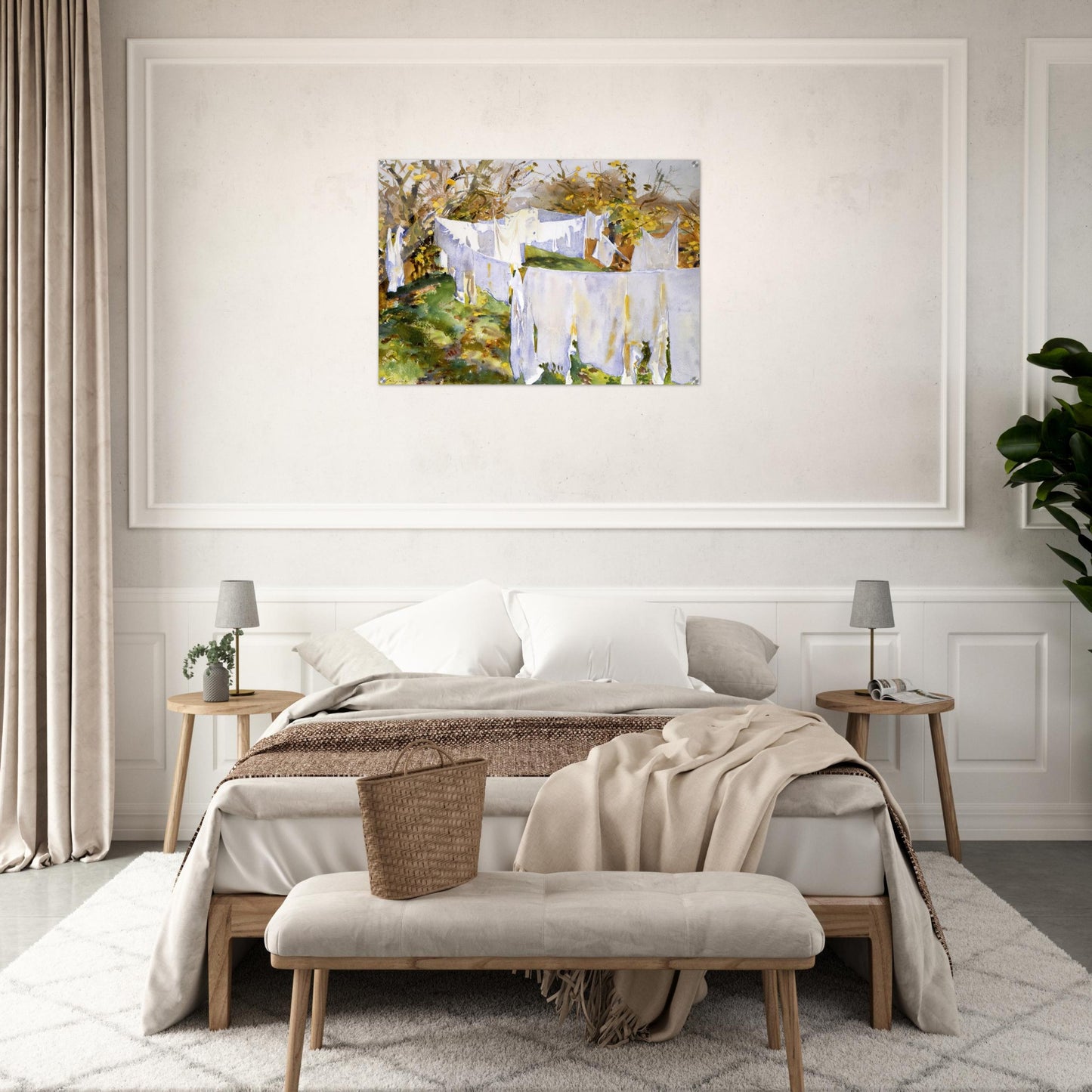 La Biancheria - John Singer Sargent Acrylic Print - 70x100 cm / 28x40″ inches | John Singer Sargent Wall Art | John Singer Sargent Prints