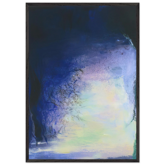 AFTER THE ECLIPSE 11 AUGUST 99 1999 - Zao Wou-Ki 70x100 cm / 28x40 inches Framed Art Print – Black Wooden Frame