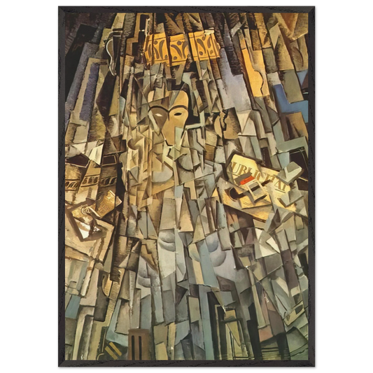 CUBIST SELF PORTRAIT - Salvador Dali 70x100 cm / 28x40 inches Framed Art Print – Black Wooden Frame
