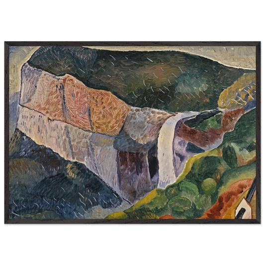 Govetts Leap - 1933 - Grace Cossington Smith 70x100 cm / 28x40 inches Framed Art Print – Black Wooden Frame