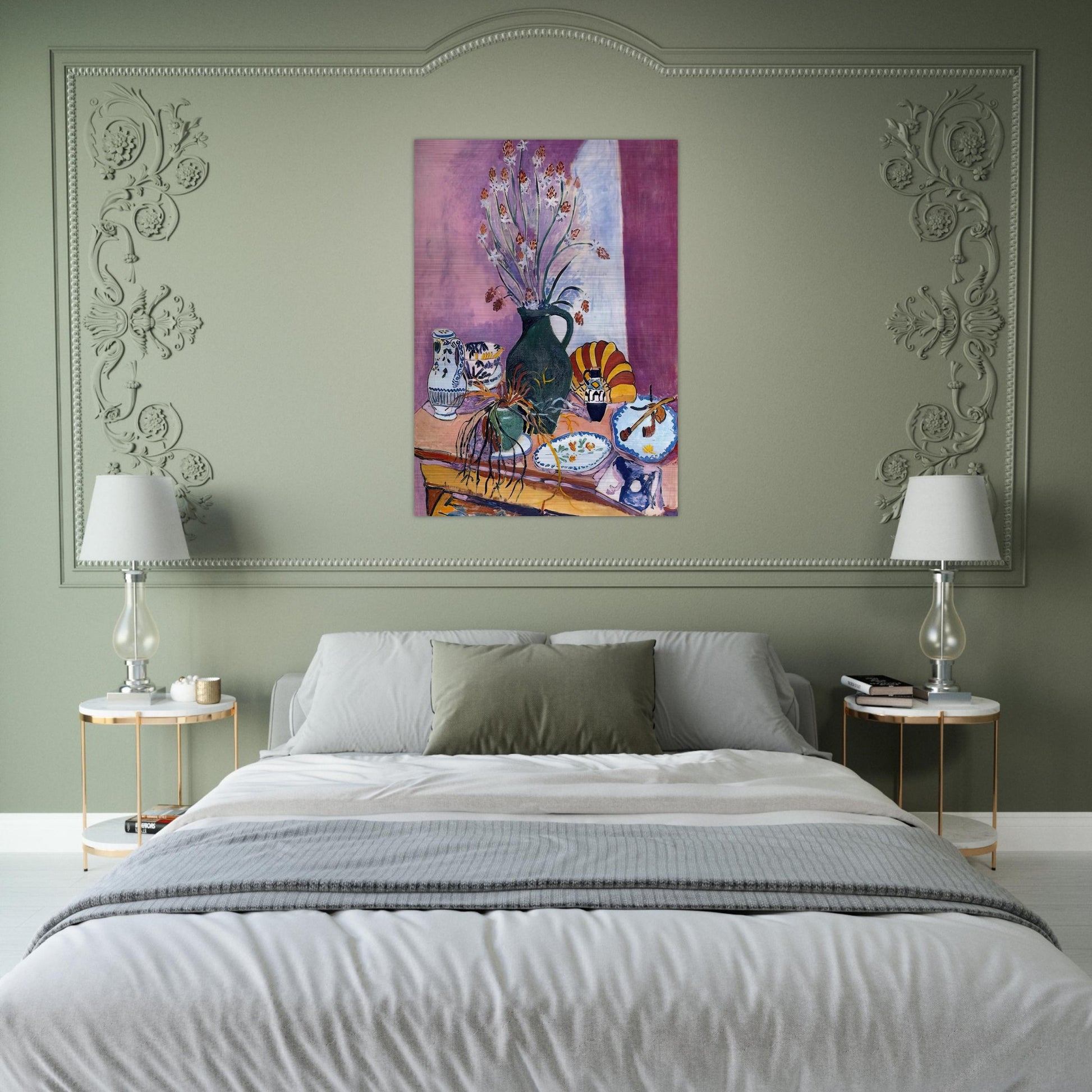 STILL LIFE WITH FLOWERS - Henri Matisse Brushed Aluminum Print - 70x100 cm / 28x40 inches | Henri Matisse Aluminum Print | Henri Matisse Prints