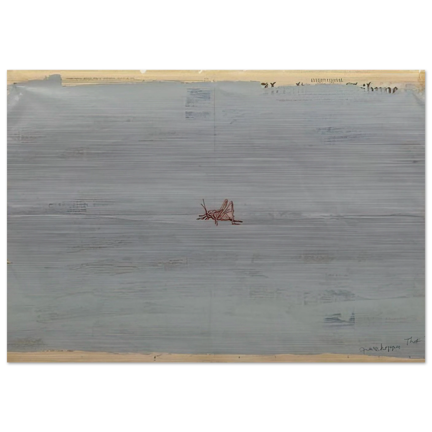 Grasshopper - 1975 - Paul Thek Brushed Aluminum Print - 70x100 cm / 28x40 inches | Paul Thek Aluminum Print | Paul Thek Prints
