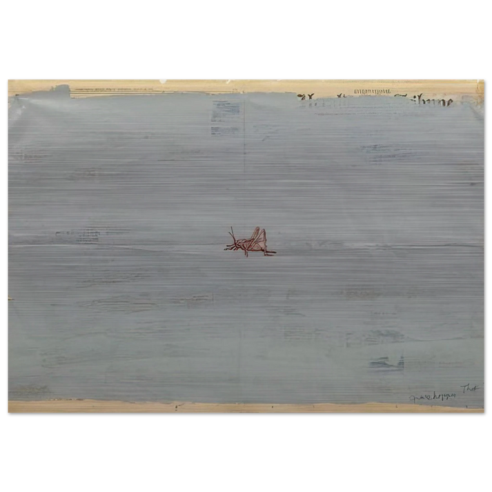 Grasshopper - 1975 - Paul Thek Brushed Aluminum Print - 70x100 cm / 28x40 inches | Paul Thek Aluminum Print | Paul Thek Prints