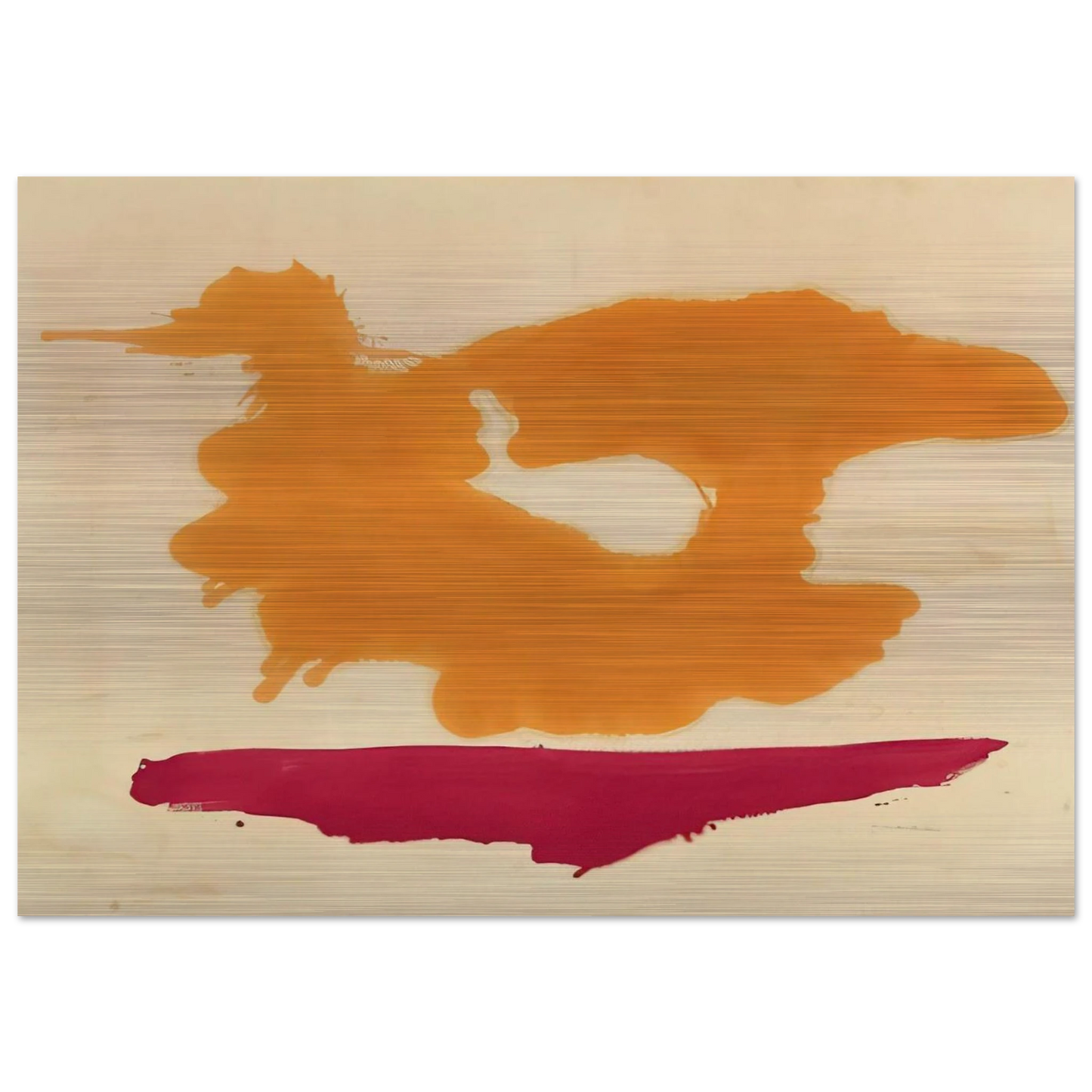 Only Orange - 1963 - Helen Frankenthaler Brushed Aluminum Print - 70x100 cm / 28x40 inches | Helen Frankenthaler Aluminum Print | Helen Frankenthaler Prints