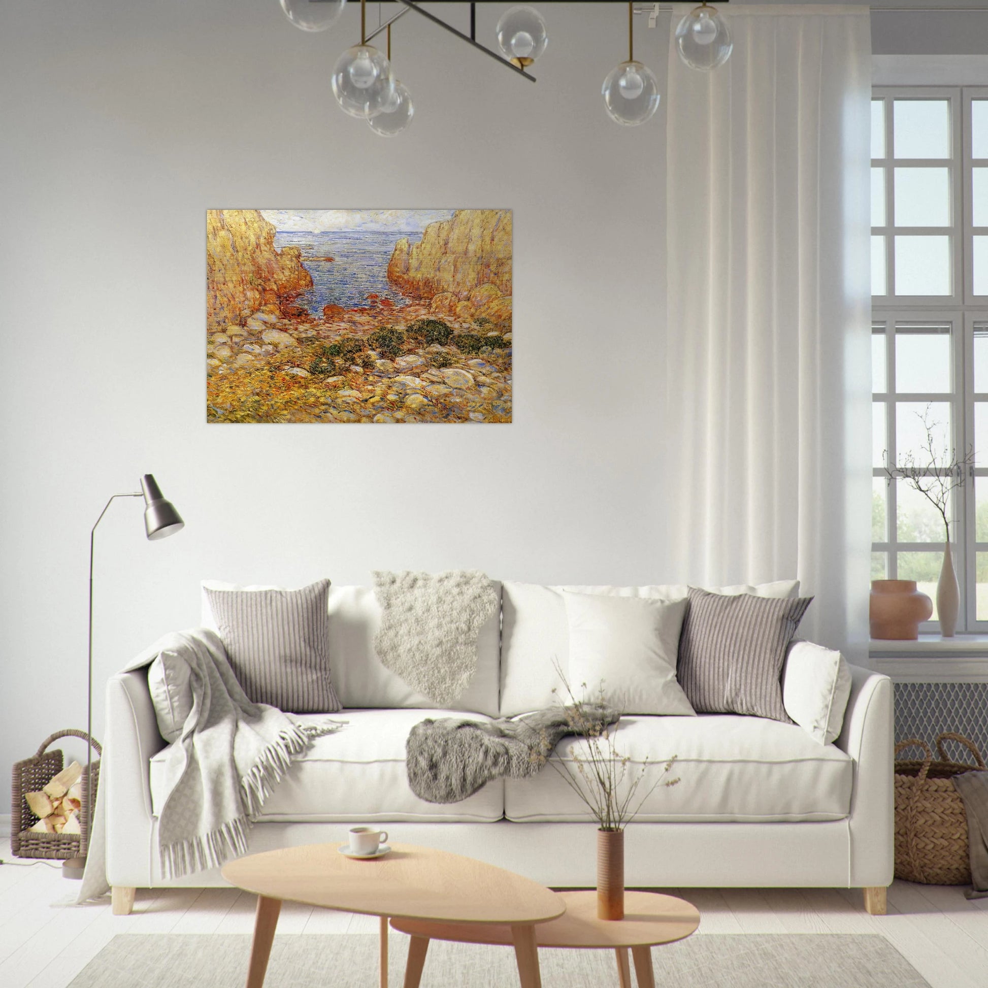 The Gorge - Appledore, Isles of Shoals - Childe Hassam Brushed Aluminum Print - 70x100 cm / 28x40 inches | Childe Hassam Aluminum Print | Childe Hassam Prints