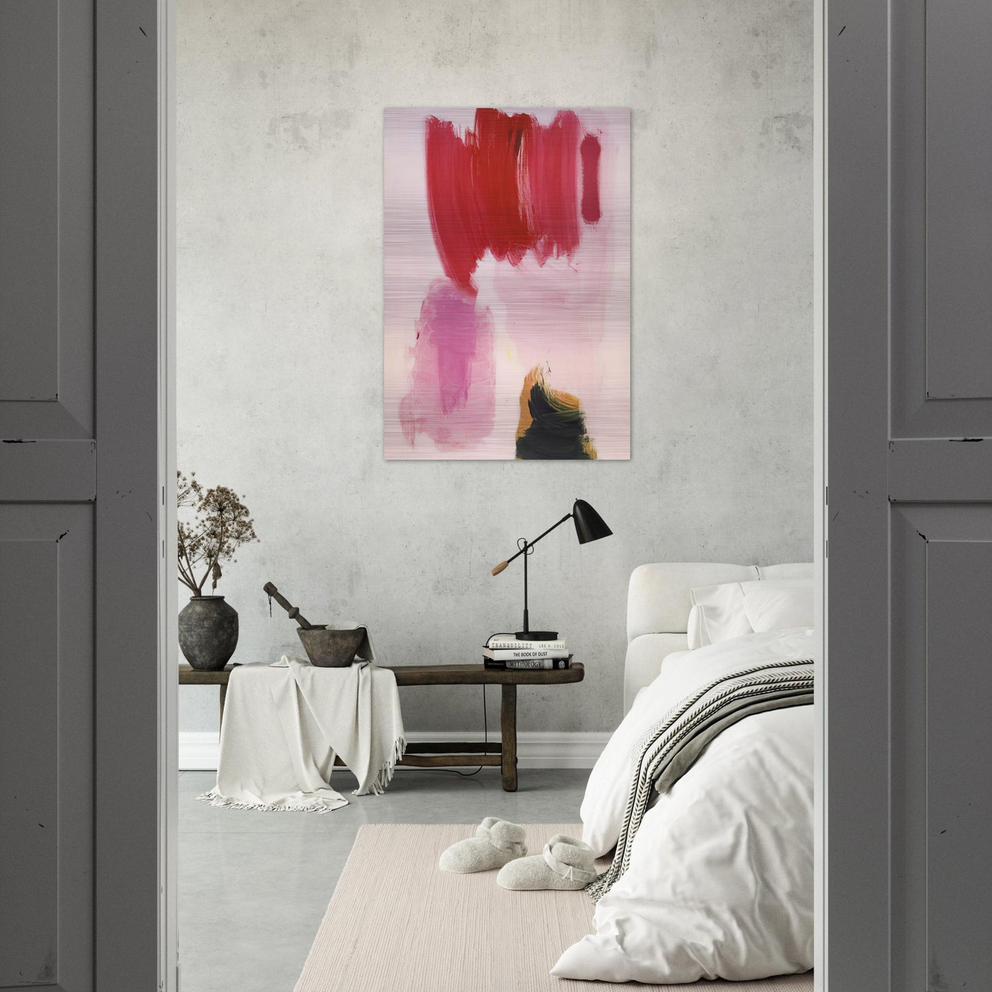 Delirious Pink - Hans Hofmann Brushed Aluminum Print - 70x100 cm / 28x40 inches | Hans Hofmann Aluminum Print | Hans Hofmann Prints