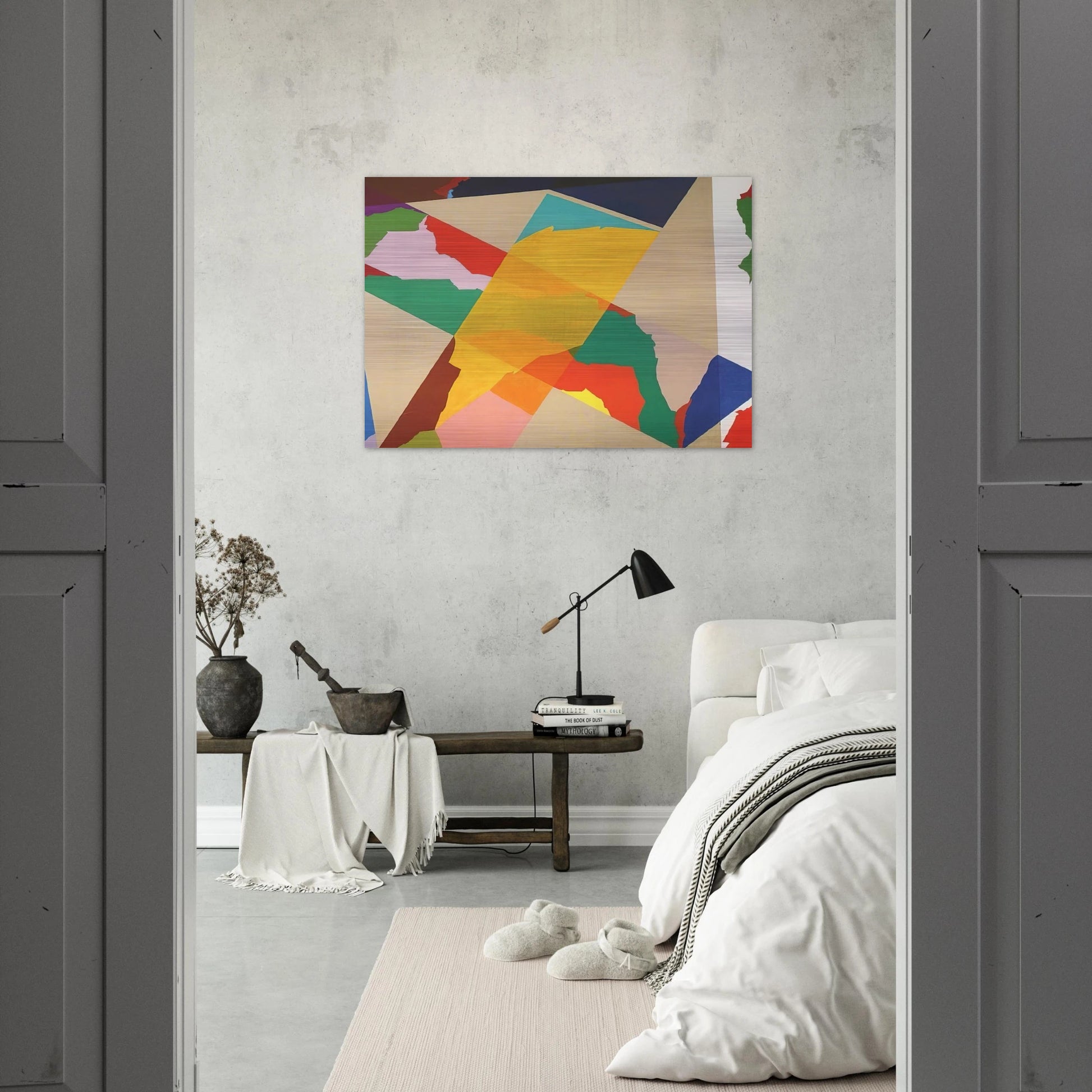 In Croce III - 1969 - Piero Dorazio Brushed Aluminum Print - 70x100 cm / 28x40 inches | Piero Dorazio Aluminum Print | Piero Dorazio Prints