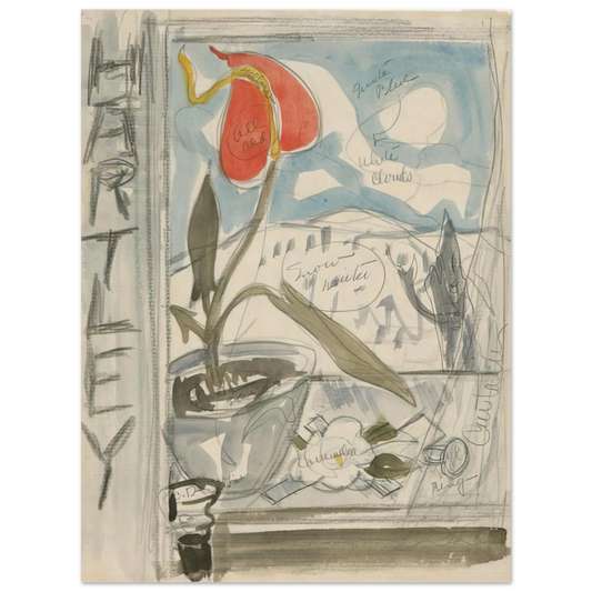Charles Demuth - Study for Poster Portrait Marsden Hartley - 1924  75x100 cm / 30x40inches Fine Art Poster