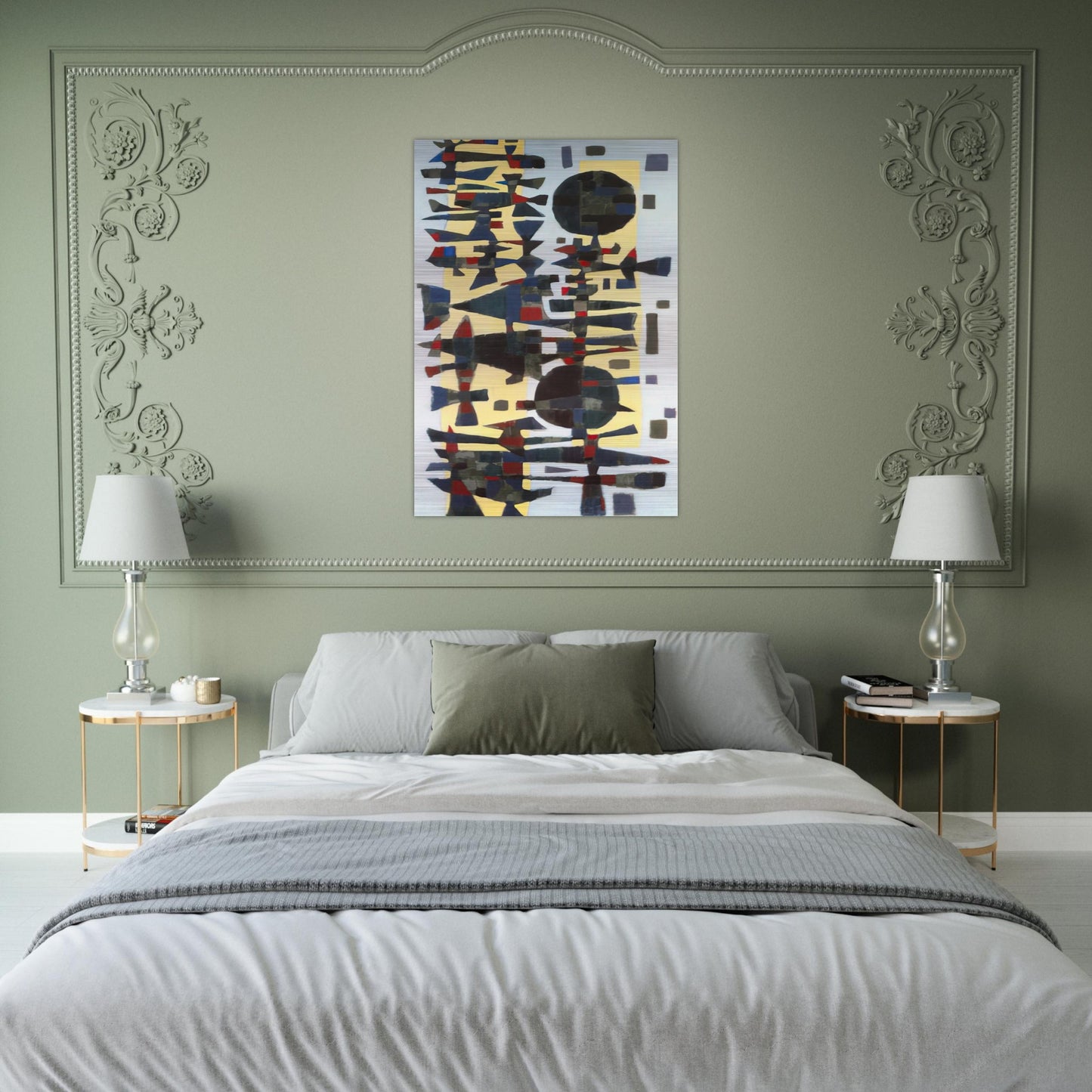 Fête en Zeeland - 1955 - Alfred Manessier Brushed Aluminum Print - 70x100 cm / 28x40 inches | Alfred Manessier Aluminum Print | Alfred Manessier Prints