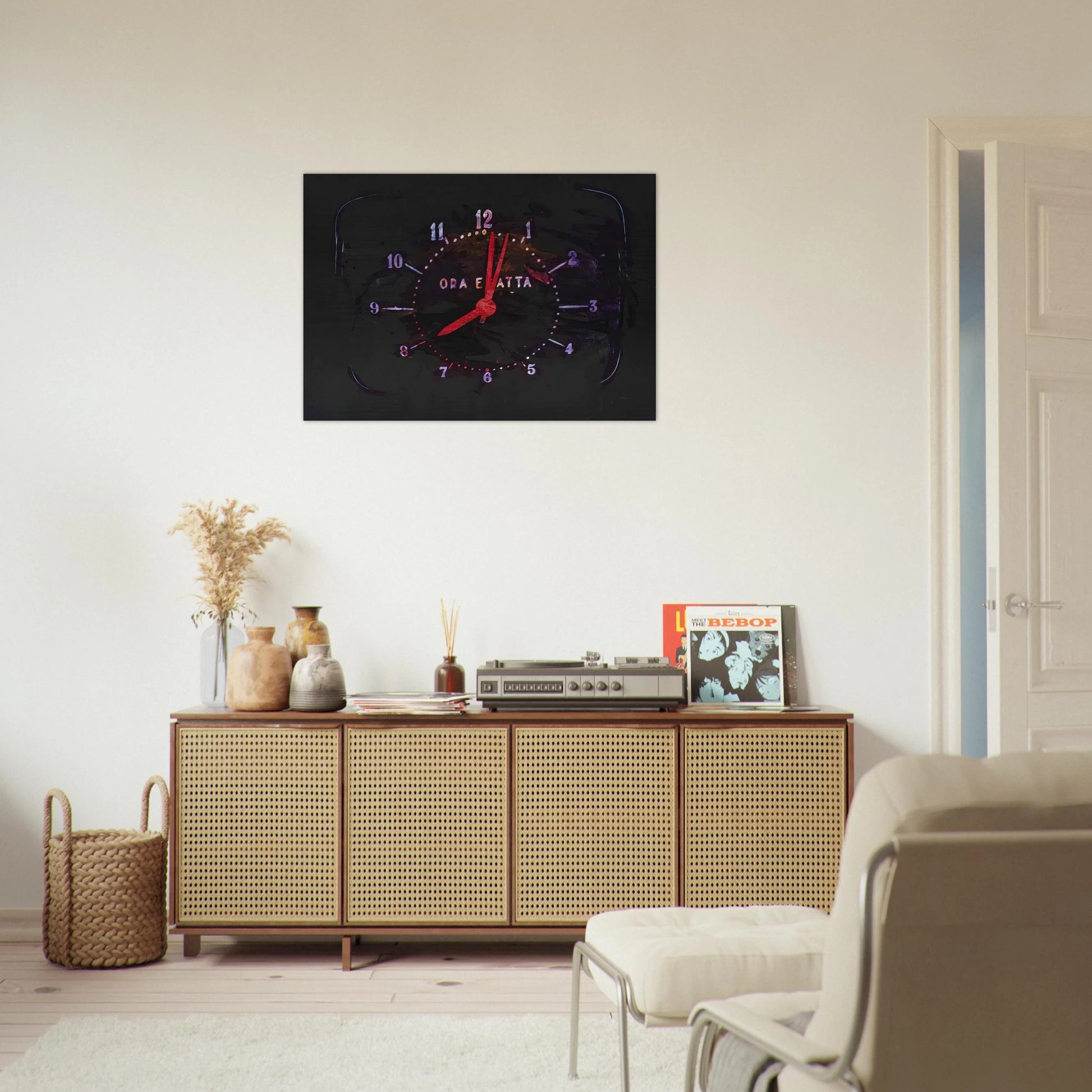 The Exact Time - 1973 - Mario Schifano Brushed Aluminum Print - 70x100 cm / 28x40 inches | Mario Schifano Aluminum Print | Mario Schifano Prints